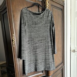 ATM  Black and White Striped Dress size l